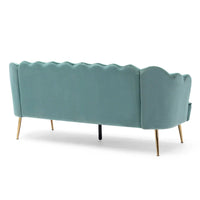 Canapé 3 places Reitz Glam Velvet Shell de Christopher Knight Home - 76,25 L x 29,25 l x 33,50 H