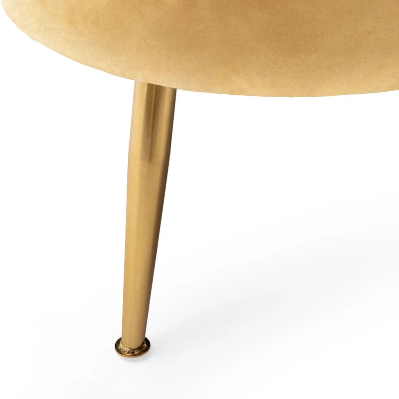 Canapé 3 places Reitz Glam Velvet Shell de Christopher Knight Home - 76,25 L x 29,25 l x 33,50 H