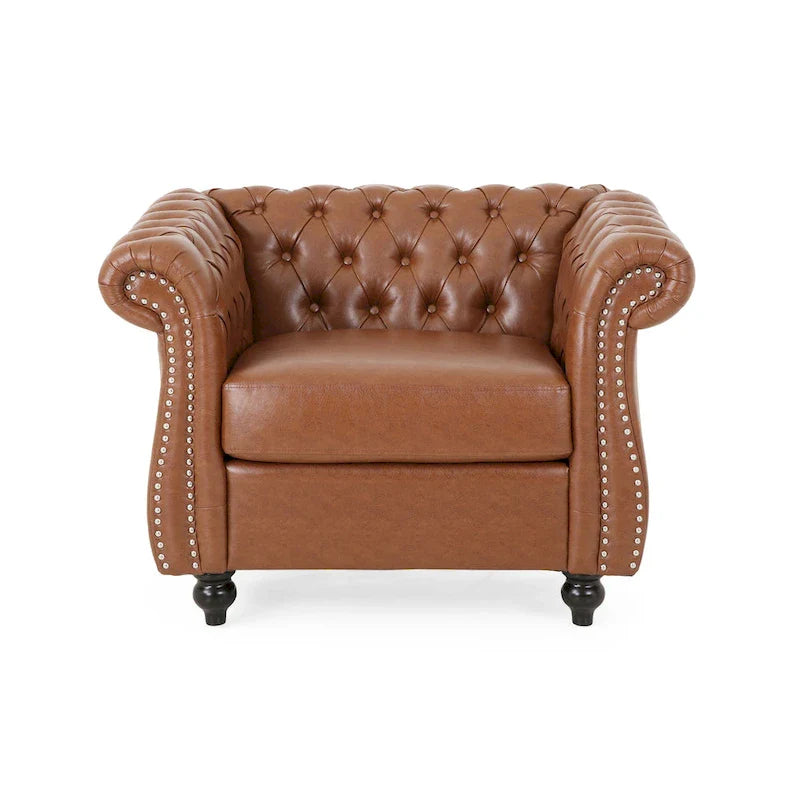 Fauteuil de club traditionnel Chesterfield Silverdale par Christopher Knight Home