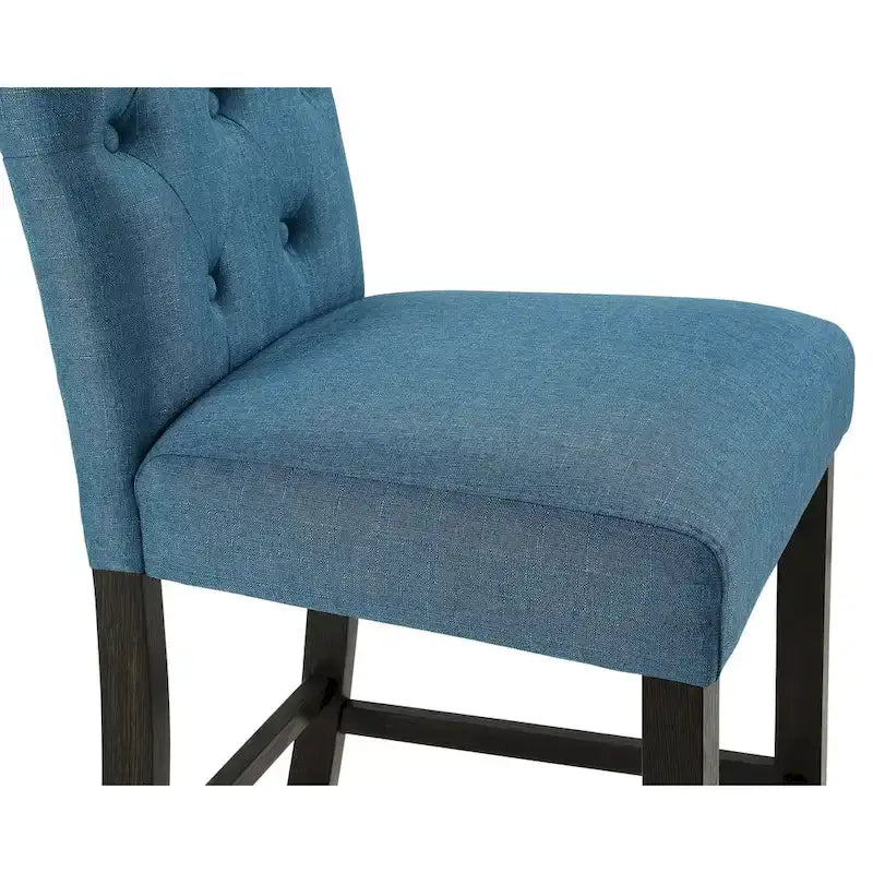 Roundhill Furniture Leviton Lot de 2 tabourets de bar capitonnés en bois massif