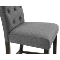 Roundhill Furniture Leviton Lot de 2 tabourets de bar capitonnés en bois massif