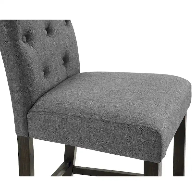 Roundhill Furniture Leviton Lot de 2 tabourets de bar capitonnés en bois massif