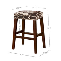 Tabouret de bar imprimé vache Ian Brown