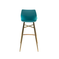 Tabourets de bar Porthos Home Calix lot de 2, cuir PU, pieds chromés dorés