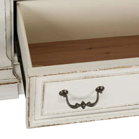 Commode 7 tiroirs The Gray Barn Abbey Park marron vieilli et blanc antique