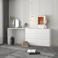 Commode et bureau rotatifs Timechee Home, commode 6 tiroirs, coiffeuse maquillage