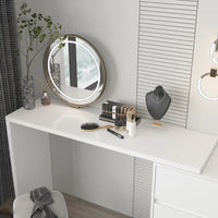 Commode et bureau rotatifs Timechee Home, commode 6 tiroirs, coiffeuse maquillage