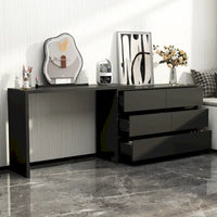 Commode et bureau rotatifs Timechee Home, commode 6 tiroirs, coiffeuse maquillage