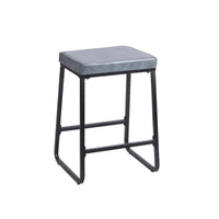 Porthos Home Selma, lot de 2 tabourets de comptoir, cuir PU, pieds en fer