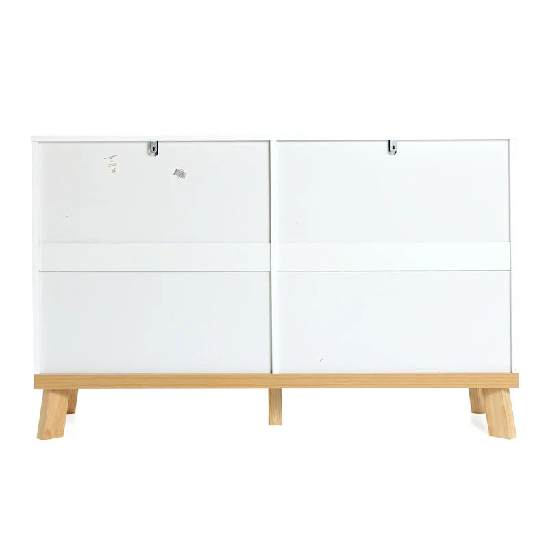 Commode moderne en bois blanc à 6 tiroirs
