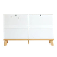 Commode moderne en bois blanc à 6 tiroirs