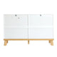 Commode moderne en bois blanc à 6 tiroirs