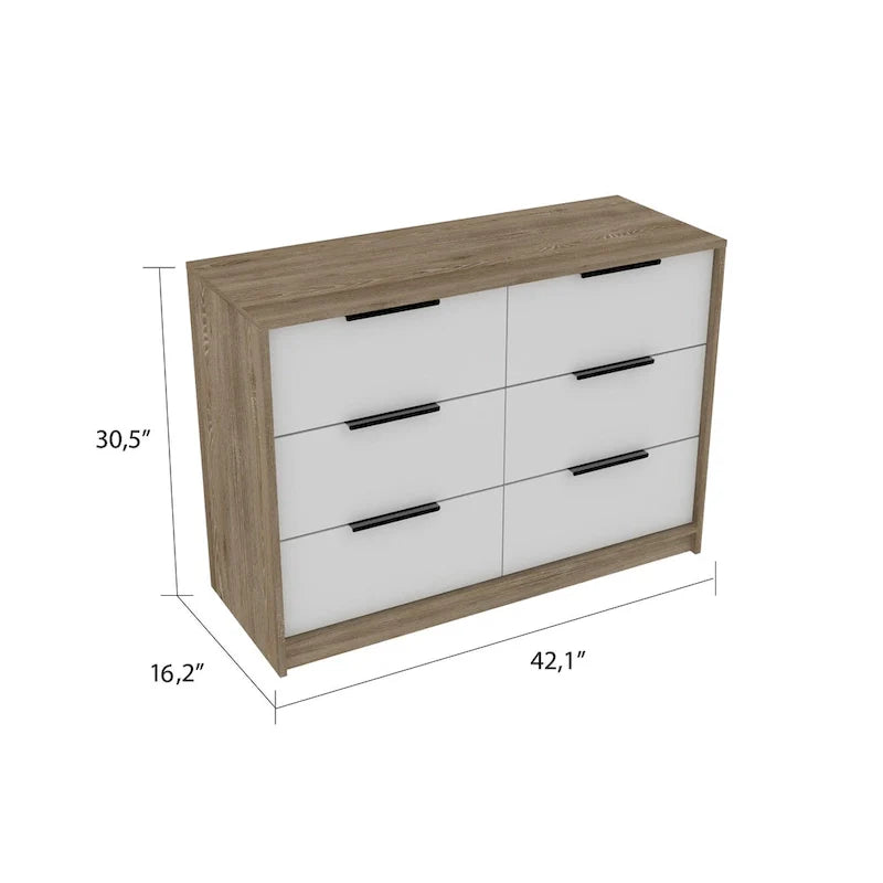 Commode à tiroirs coulissants et à poignées Marion de FM Furniture, quatre tiroirs