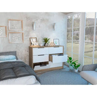 Commode à tiroirs coulissants et à poignées Marion de FM Furniture, quatre tiroirs