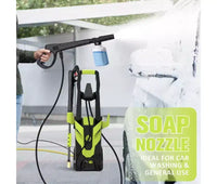 Nettoyeur haute pression électrique 3500 PSI 2.0 GPM avec canon à mousse et 4 buses à connexion rapide, Vert