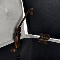 Banc de rangement façon causeuse en velours gris tourterelle Arum Copper Grove