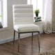 Chaises de salle à manger capitonnées à canaux blanches modernes Zigg Furniture of America (lot de 2)