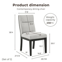 Chaises d'appoint rembourrées contemporaines Zibo de Furniture of America (Lot de 2)