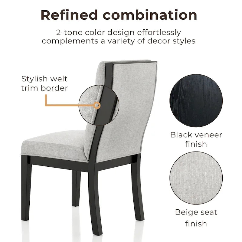 Chaises d'appoint rembourrées contemporaines Zibo de Furniture of America (Lot de 2)