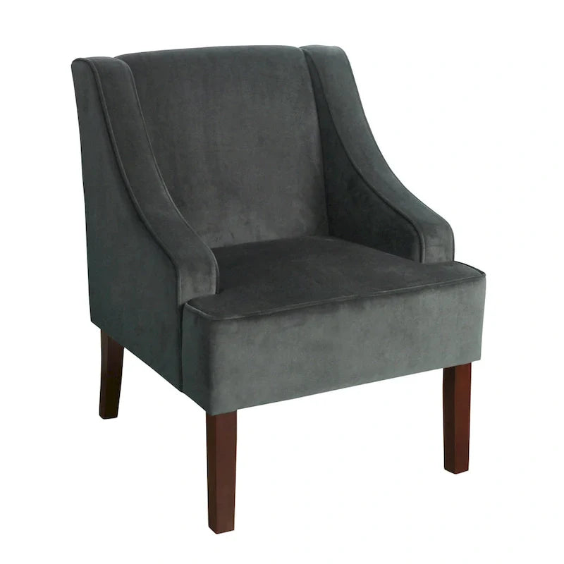 Fauteuil d'appoint en velours Porch & Den Lyric