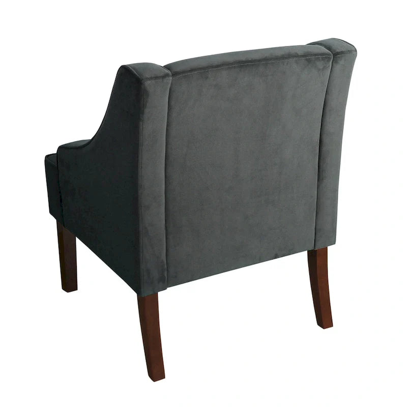 Fauteuil d'appoint en velours Porch & Den Lyric