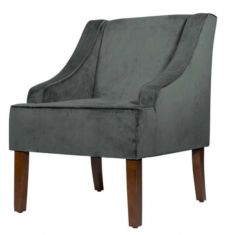 Fauteuil d'appoint en velours Porch & Den Lyric