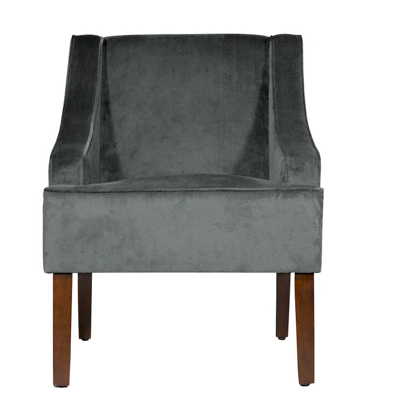 Fauteuil d'appoint en velours Porch & Den Lyric