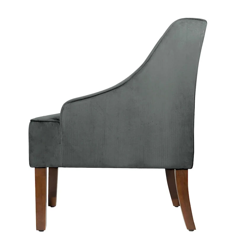 Fauteuil d'appoint en velours Porch & Den Lyric