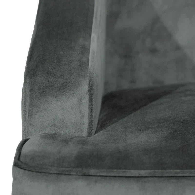 Fauteuil d'appoint en velours Porch & Den Lyric