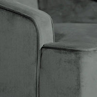 Fauteuil d'appoint en velours Porch & Den Lyric