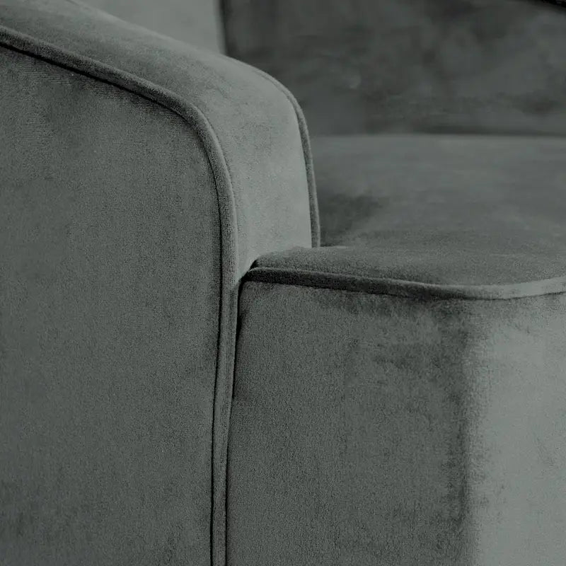 Fauteuil d'appoint en velours Porch & Den Lyric