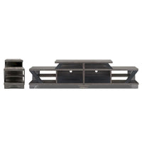 Meuble TV étagère ouverte à niveaux DH BASIC Modern Gray 82 par Denhour