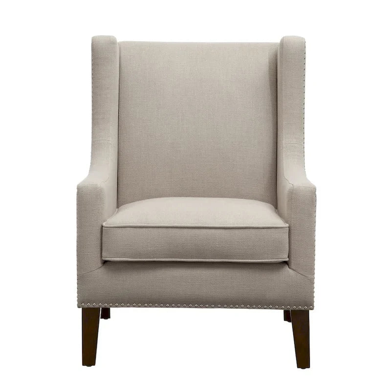 Fauteuil à oreilles en lin Madison Park Weston