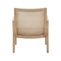 Fauteuil d'appoint en canne à tissu avec finition naturelle Celann par iNSPIRE Q Modern