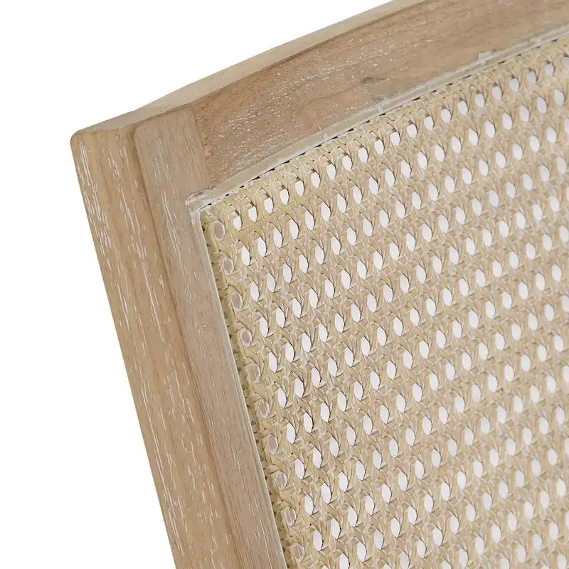 Fauteuil d'appoint en canne à tissu avec finition naturelle Celann par iNSPIRE Q Modern