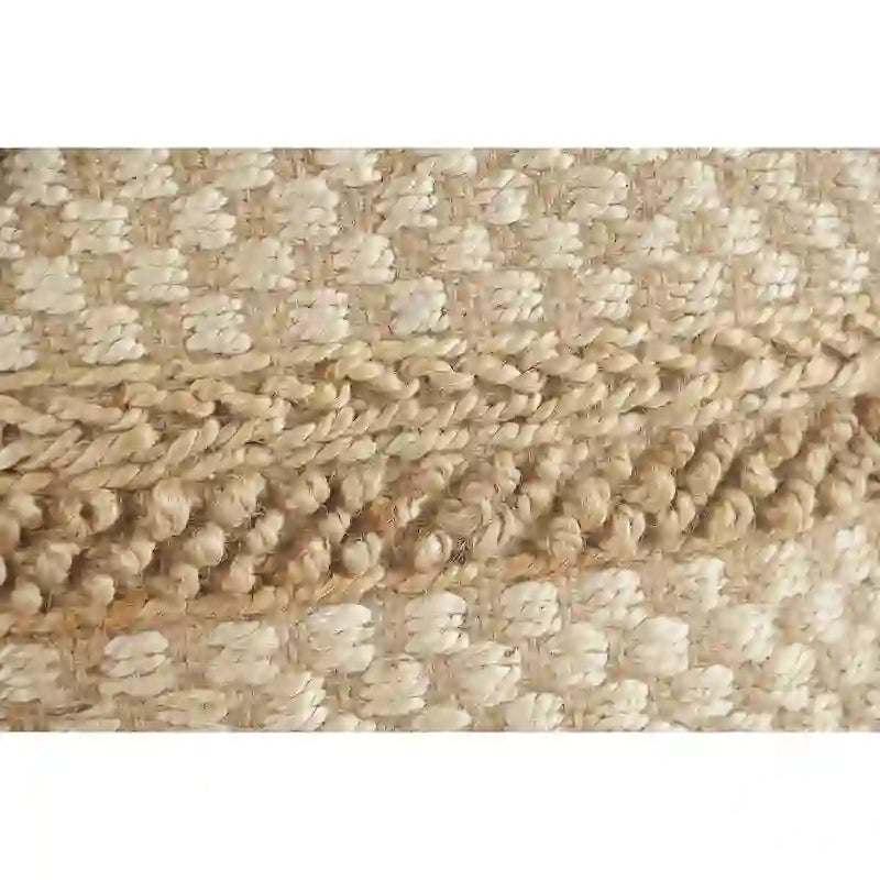 Sevita pouf à damier en jute naturel