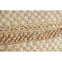 Sevita pouf à damier en jute naturel