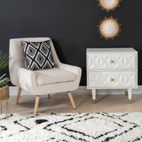 Fauteuil d'appoint Arlo en Fausse Fourrure Sherpa Blanche