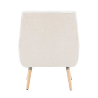 Fauteuil d'appoint Arlo en Fausse Fourrure Sherpa Blanche
