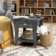 Table d'appoint à rangement évasée moderne gris DH BASIC de Denhour
