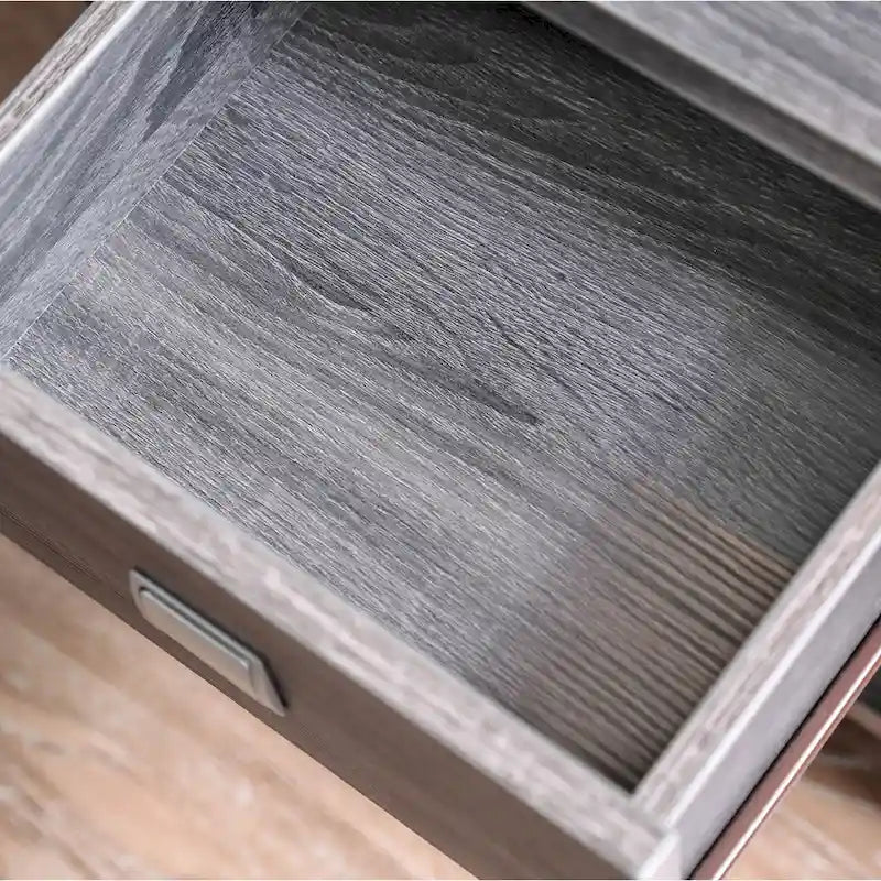 Table d'appoint à rangement évasée moderne gris DH BASIC de Denhour