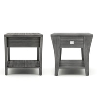 Table d'appoint à rangement évasée moderne gris DH BASIC de Denhour