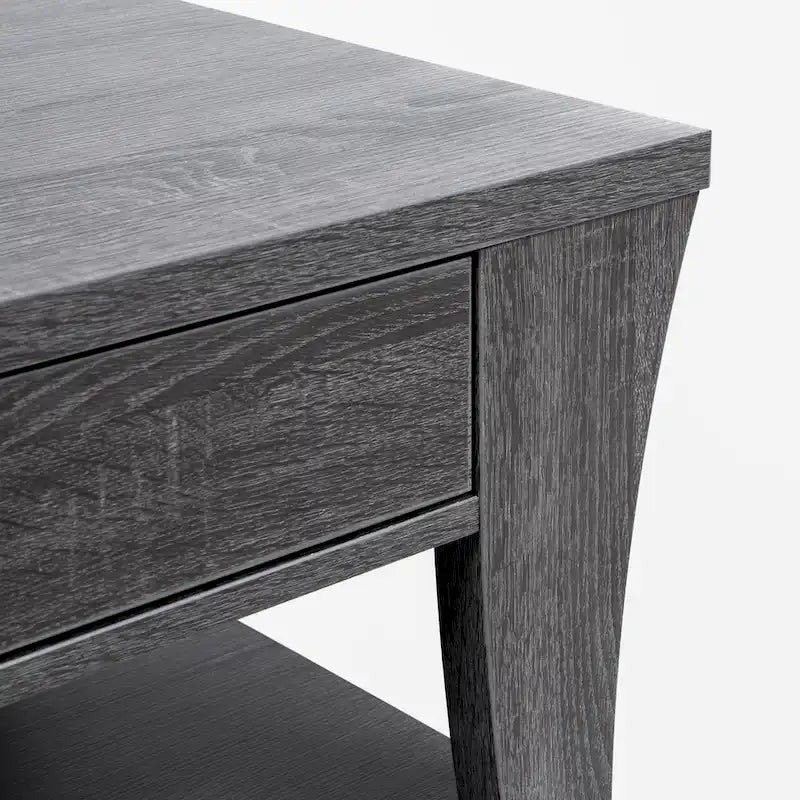 Table d'appoint à rangement évasée moderne gris DH BASIC de Denhour