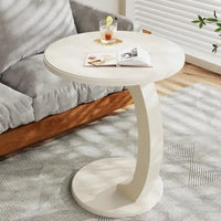 Table d'appoint en bois en forme de C