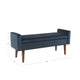 Banc de rangement en velours Carson Carrington Hamn - Bleu marine foncé
