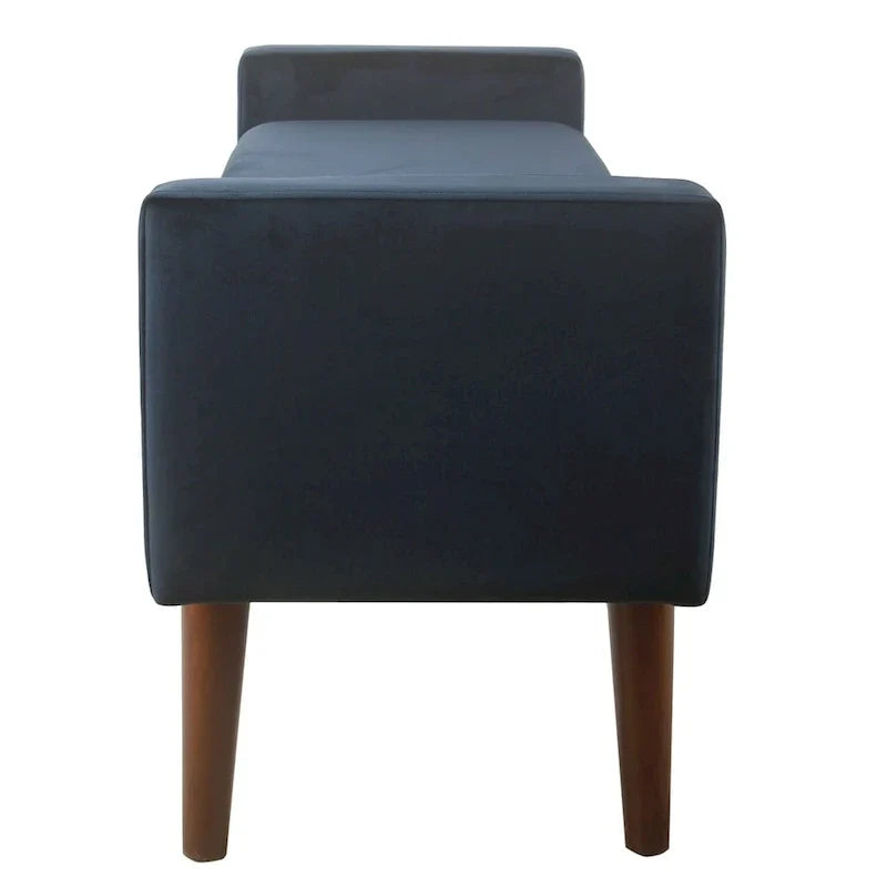 Carson Carrington Hamn banc de rangement en velours - bleu marine foncé