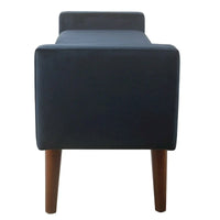 Banc de rangement en velours Carson Carrington Hamn - Bleu marine foncé