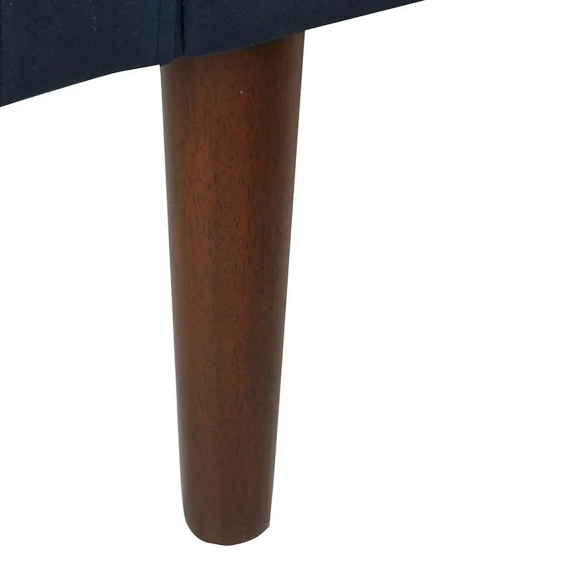 Banc de rangement en velours Carson Carrington Hamn - Bleu marine foncé