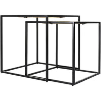 Tables d'appoint gigognes avec miroir Karley - 53,34H x 53,34L x 53,34P cm, 48,26H x 48,26L x 48,26P cm