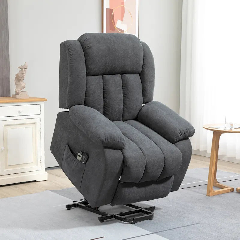 Fauteuil Élévateur Inclinable HOMCOM pour Personnes Âgées Grand et Large avec Massage